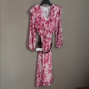 Zara Pink Floral Long Sleeve Dress